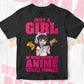 Just A Girl Who Loves Anime and Video Games Girls Gift Editable T-Shirt Design in Ai Svg Files