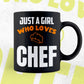 Just A Girl Who Loves Chef Editable Vector T-shirt Designs Png Svg Files