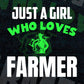Just A Girl Who Loves Farmer Editable Vector T-shirt Designs Png Svg Files