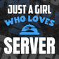 Just A Girl Who Loves Server Editable Vector T-shirt Designs Png Svg Files