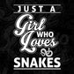 Just A Girl Who Loves Snakes T shirt Design In Svg Png Cutting Printable Files