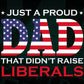 Just a Proud Dad That Didn't Raise Liberals Republican Father's Day Vector T shirt Design in Ai Png Svg Printable Files
