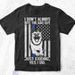 K9 Police Officer German Shepherd Funny Thin Blue Line Editable Vector T shirt Design in Ai Png Svg Files.