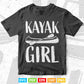 Kayak Girl Kayaking Svg Cricut Files.