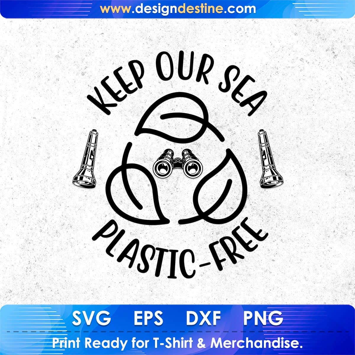 Keep Our Sea Plastic-Free T shirt Design In Svg Png Cutting Printable Files