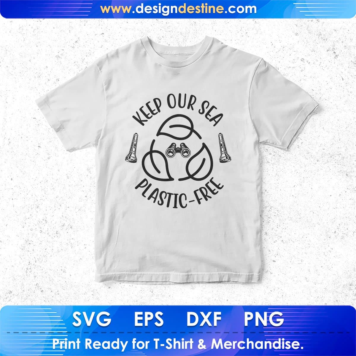 Keep Our Sea Plastic-Free T shirt Design In Svg Png Cutting Printable Files