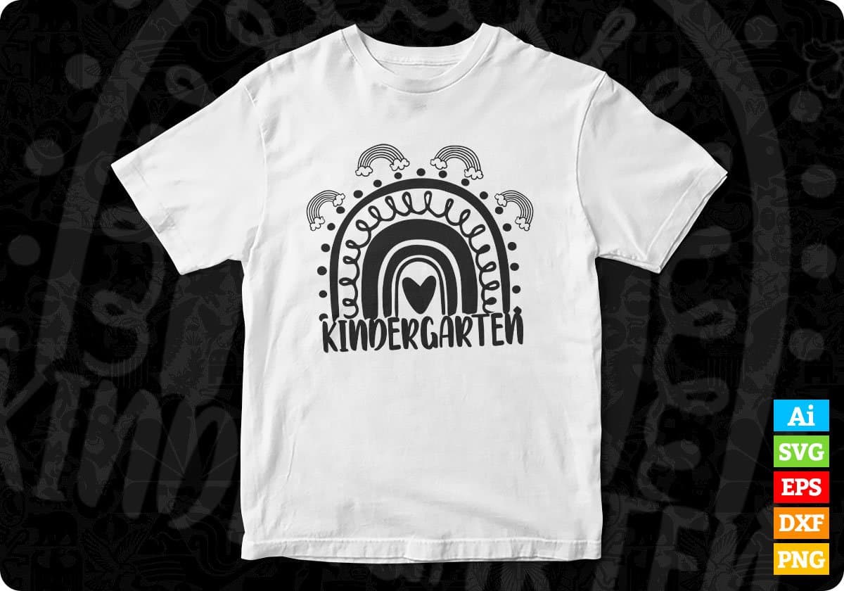 Kindergarten Teachers Editable T shirt Design In Ai Png Svg Cutting Printable Files