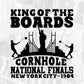 King Of The Boards Cornhole National Finals New York City Cornhole Editable T shirt Design In Ai Svg Png Cutting Printable Files