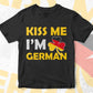 Kiss Me I'm German St Patrick's Day Editable Vector T-shirt Design in Ai Svg Png Files