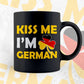 Kiss Me I'm German St Patrick's Day Editable Vector T-shirt Design in Ai Svg Png Files