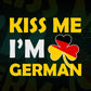 Kiss Me I'm German St Patrick's Day Editable Vector T-shirt Design in Ai Svg Png Files