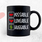 Kissable Loveable Huggable Valentine's Day Editable Vector T-shirt Design in Ai Svg Png Files