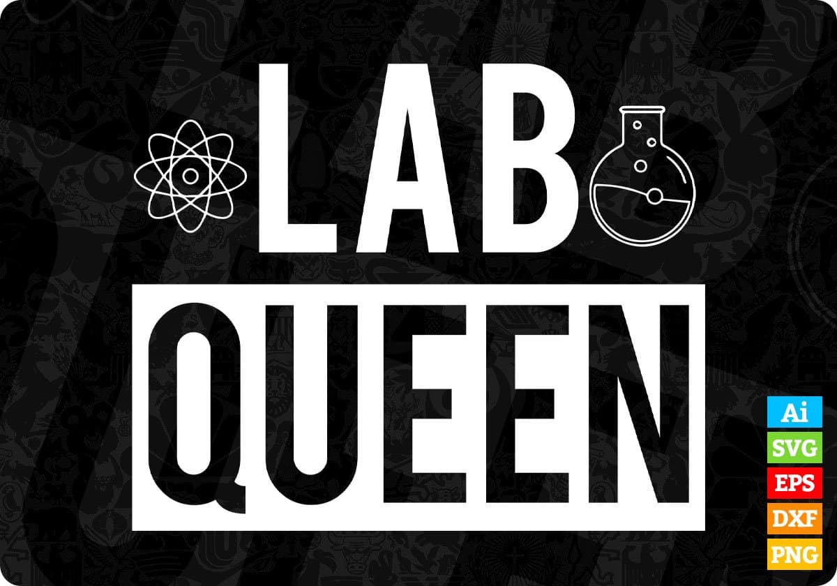 Lab Queen T shirt Design In Svg Png Cutting Printable Files