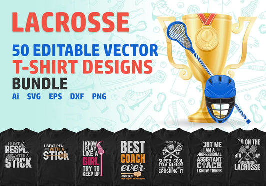 Lacrosse T shirt designs bundle graphics