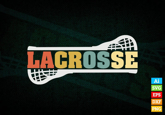 Lacrosse Editable Vector T-shirt Design in Ai Svg Png Files