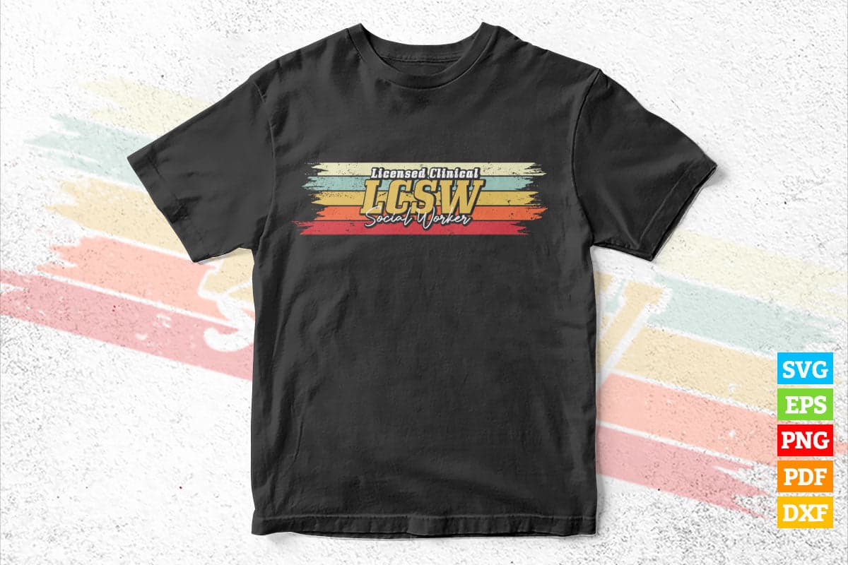 Lcsw Social Worker Services Vintage Vector T shirt Design in Svg Png Cricut Files