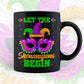 Let The Shenanigans Begin Mardi Gras Editable Vector T-shirt Design in Ai Svg Png Files