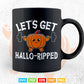 Let's Get Hallo-Ripped Lazy Halloween Costume Gym Workout Svg Digital Files.