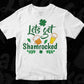 Lets Get Shamrocked St Patrick's Day T shirt Design In Svg Png Cutting Printable Files