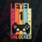 Level 1 Unlocked Video Gamer 1st Birthday Editable Vector T-shirt Designs Png Svg Files