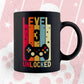 Level 3 Unlocked Video Gamer 3rd Birthday Editable Vector T-shirt Designs Png Svg Files