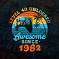 Level 40 Unlocked Awesome Since 1982 Video Gamer 40th Birthday Vintage Editable Vector T-shirt Design in Ai Svg Png Files