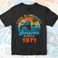 Level 51 Unlocked Awesome Since 1971 Video Gamer 51st Birthday Vintage Editable Vector T-shirt Design in Ai Svg Png Files
