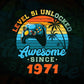Level 51 Unlocked Awesome Since 1971 Video Gamer 51st Birthday Vintage Editable Vector T-shirt Design in Ai Svg Png Files