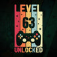 Level 63 Unlocked Video Gamer 63rd Birthday Editable Vector T-shirt Designs Png Svg Files