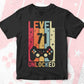 Level 71 Unlocked Video Gamer 71st Birthday Editable Vector T-shirt Designs Png Svg Files