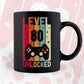Level 80 Unlocked Video Gamer 80th Birthday Editable Vector T-shirt Designs Png Svg Files