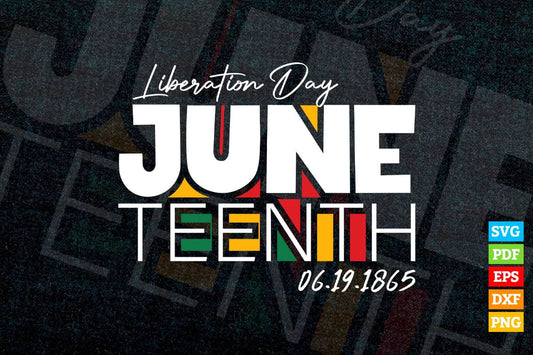 Liberation Day Juneteenth Since 1865 American Black Women Vector T shirt Design in Ai Svg Png Cricut Files.