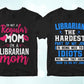 Librarian 25 Editable T-shirt Designs Bundle