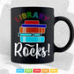Library Rocks Teacher Student Funny Back To School Gift Svg Png Cut Files.