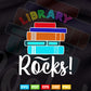 Library Rocks Teacher Student Funny Back To School Gift Svg Png Cut Files.