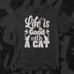 Life Is Good With A Cat Animal T shirt Design In Svg Png Cutting Printable Files