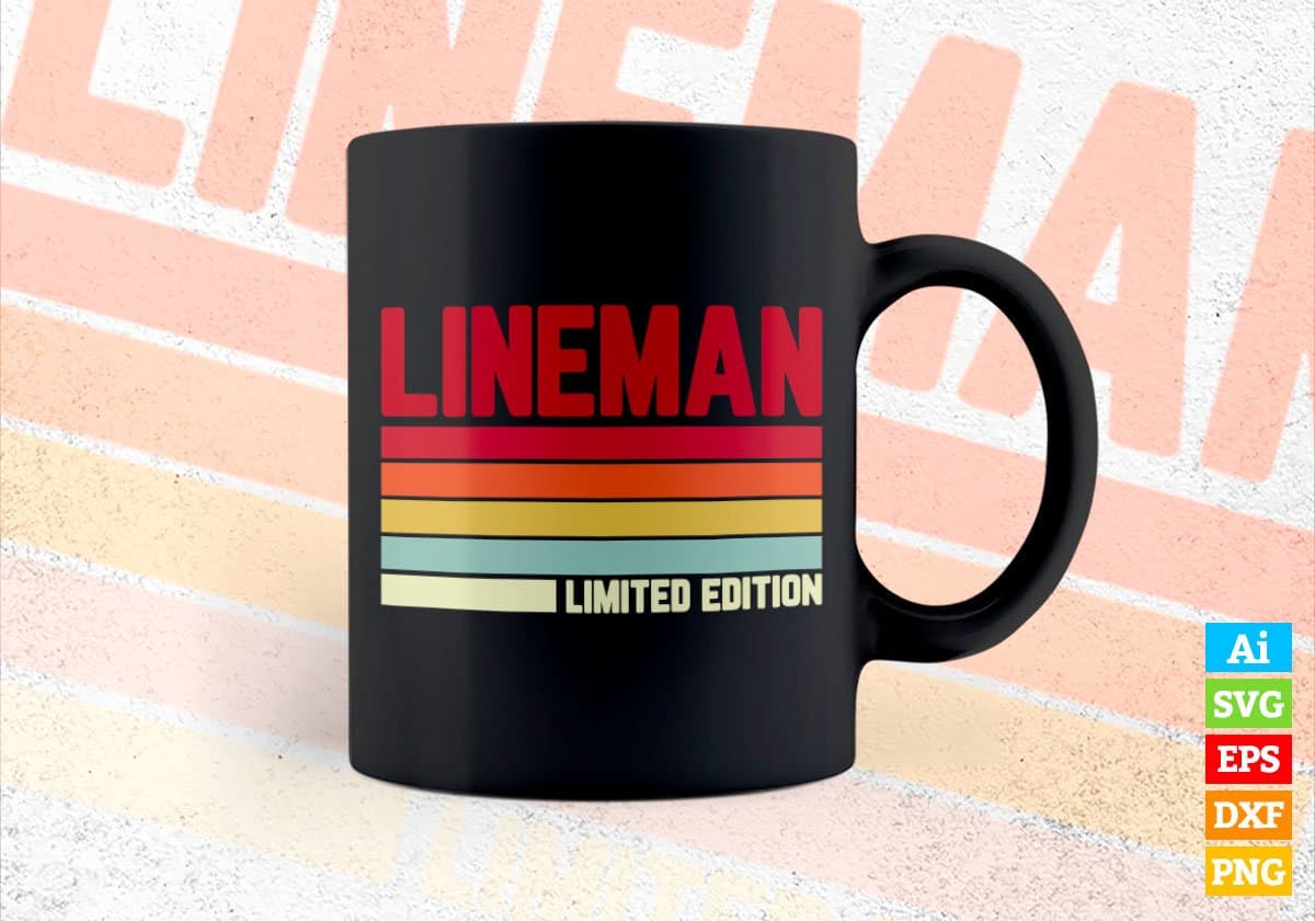 Lineman Limited Edition Editable Vector T-shirt Designs Png Svg Files