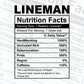 Lineman Nutrition Facts Editable Vector T shirt Design In Svg Png Printable Files