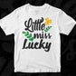 Little Miss Lucky St Patrick's Day T shirt Design In Svg Png Cutting Printable Files
