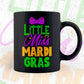 Little Miss Mardi Gras Costume Editable Vector T-shirt Design in Ai Svg Png Files