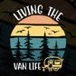 Living The Van Life Camping T shirt Design In Svg Png Cutting Printable Files