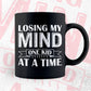 Losing My Mind One Kid At A Time Funny Mother's Day Editable Vector T shirt Design in Ai Png Svg Files.