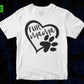 Love Fur Mama Valentine's Day T shirt Design In Svg Png Cutting Printable Files