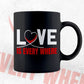 Love Is Every Where Valentine's Day Editable Vector T-shirt Design in Ai Svg Png Files
