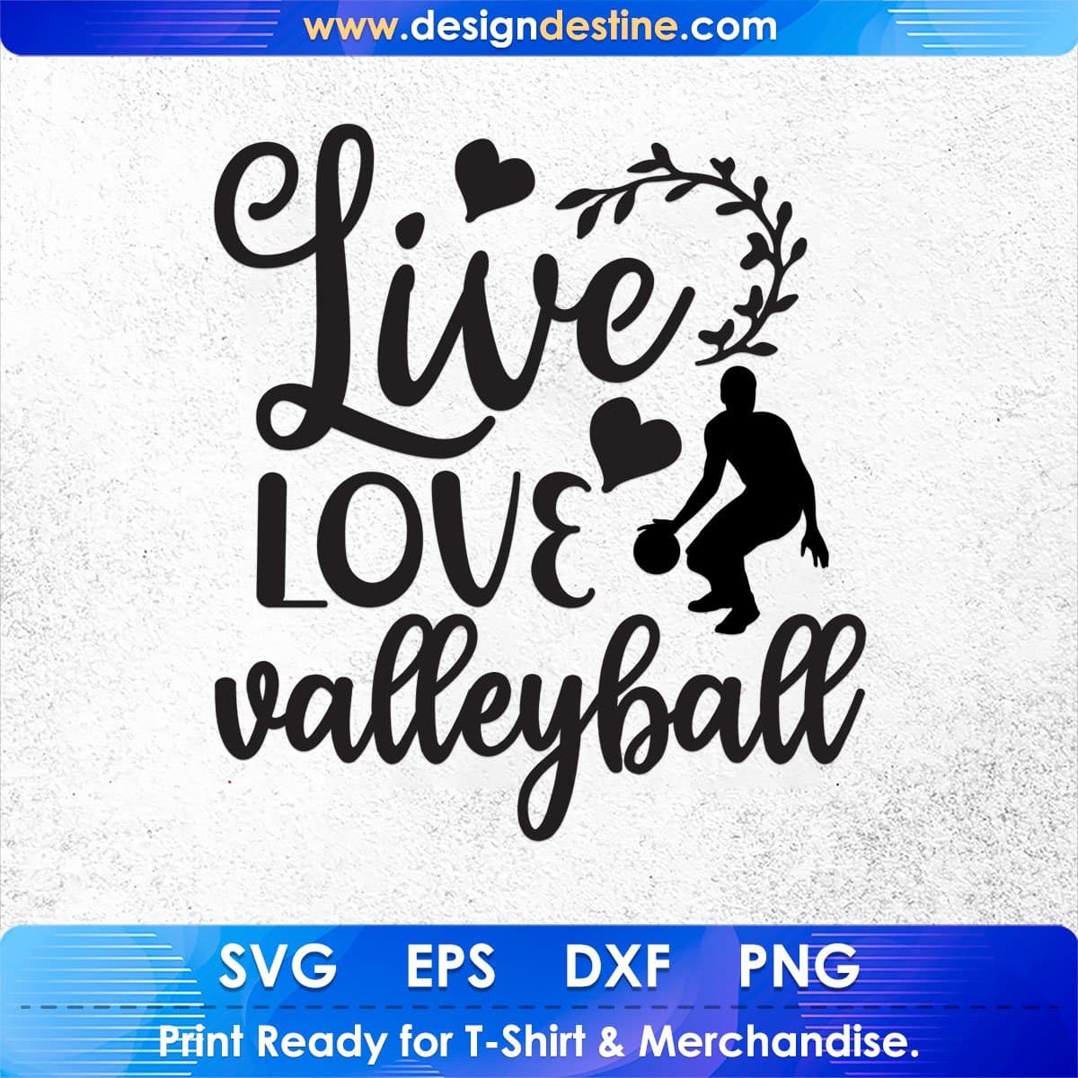 Love Love Volleyball T shirt Design In Png Svg Cutting Printable Files