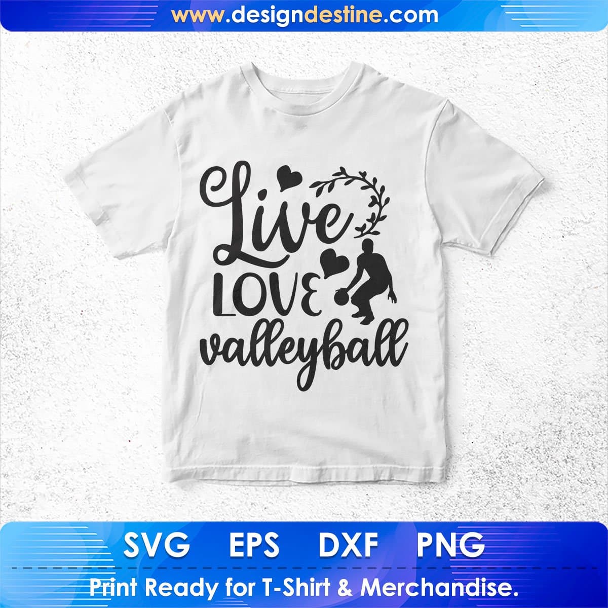 Love Love Volleyball T shirt Design In Png Svg Cutting Printable Files