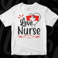 Love Nurse Nursing T shirt Design In Svg Png Cutting Printable Files
