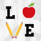 Love Teacher Editable T shirt Design In Ai Png Svg Cutting Printable Files