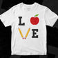 Love Teacher Editable T shirt Design In Ai Png Svg Cutting Printable Files