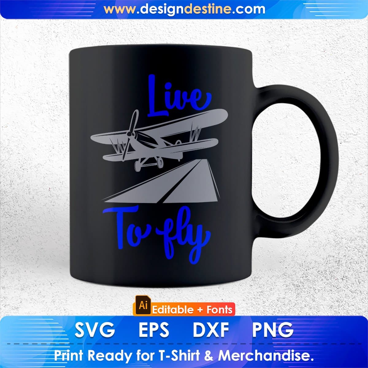 Love To Fly Aviation Editable T shirt Design In Ai Svg Printable Files